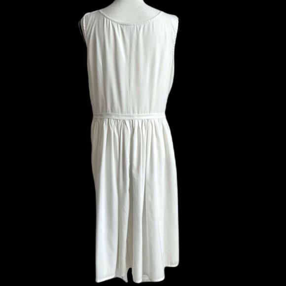 EShakti Embroidered Midi White/Black Dress - Picture 2 of 7